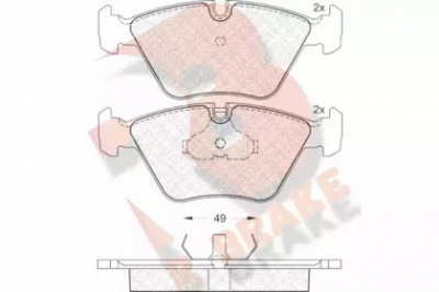 R BRAKE rb0773 -  Комплект тормозных колодок, дисковый тормоз
